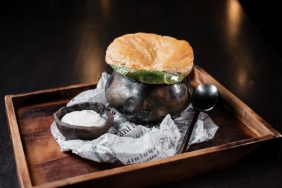 Dried porcini mushroom soup